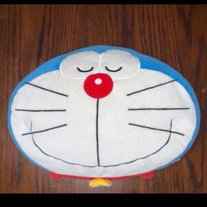 Blue and White Cartoon Character Pillow